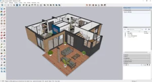 logiciel modelisation 3d Sketchup niv1 maisson ossature