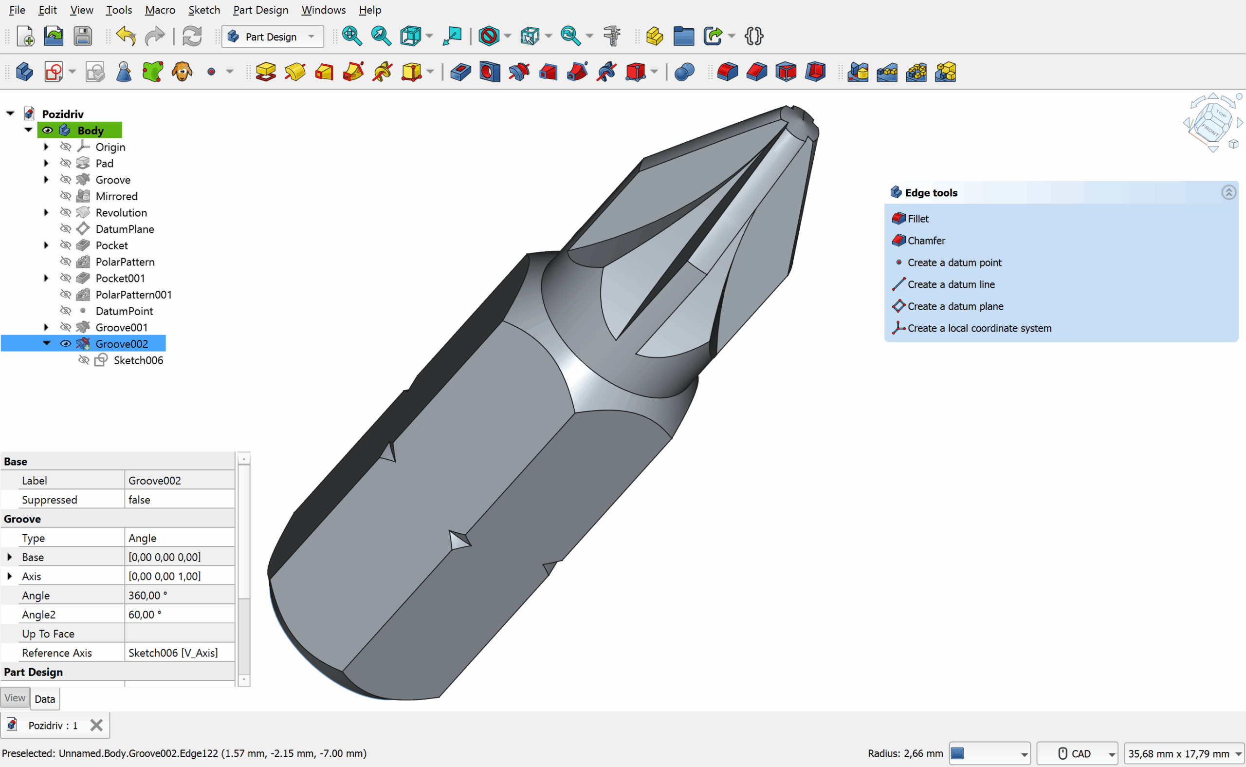 modelisation 3d freecad