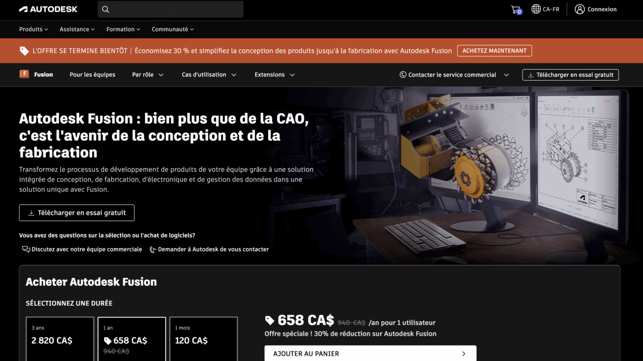 comment avoir fusion 360 gratuit