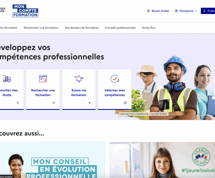 Mon compte Formation pour formation 3d cpf