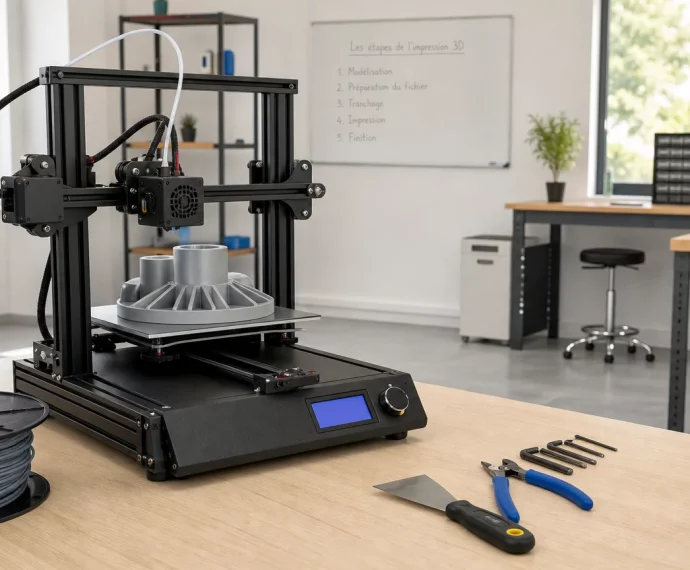 Imprimante 3D utilisée dans un atelier de formation