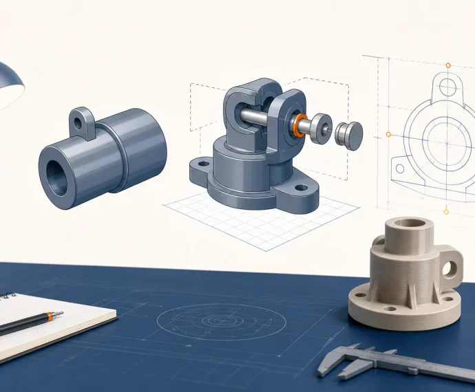 Illustration d’un modèle numérique 3D associé à un prototype physique
