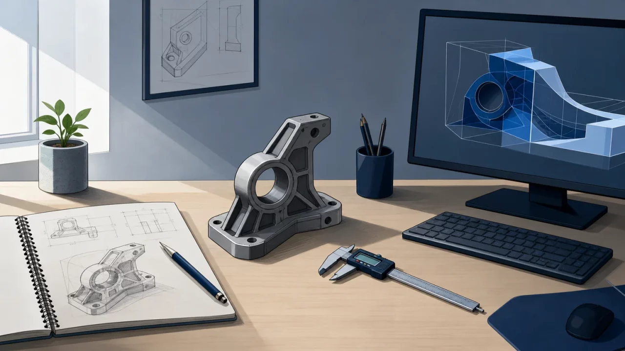 Espace de travail consacré à la conception d’un modèle 3D